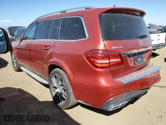 2017 Mercedes-Benz GLS with VIN 4JGDF7FE5HA747039, listed as a Copart auction lot 72268614 with 35,573 mi miles and Salvage Title. Bid and sale history available at carsss.com. Image 2.