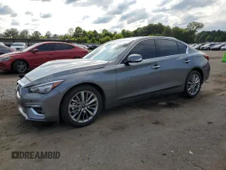 2024 Infiniti Q50 Luxe with VIN JN1EV7BR6RM630092, listed as a Copart auction lot 56903184 with 4,846 mi miles and Salvage Title. Bid and sale history available at DreamBid. Image 1.
