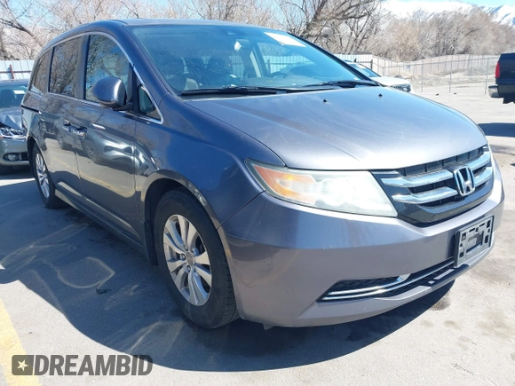 2015 Honda Odyssey EX-L with VIN 5FNRL5H66FB063215, listed as a IAAI auction lot 41846532 with 153,048 mi miles and . Bid and sale history available at carsss.com. Image 1.