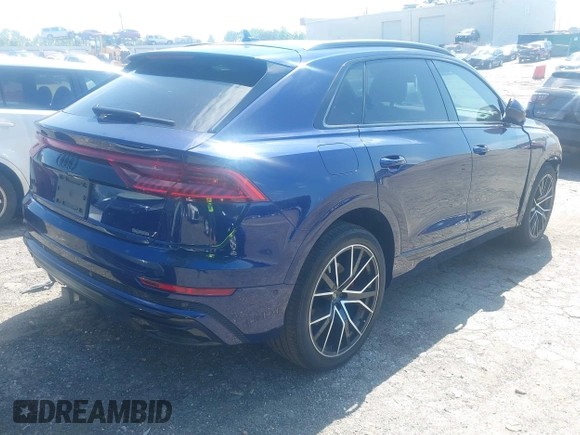 2021 Audi Q8 Premium Plus with VIN WA1EVAF12MD032292, listed as a IAAI auction lot 42175561 with 40,250 mi miles and . Bid and sale history available at DreamBid. Image 4.