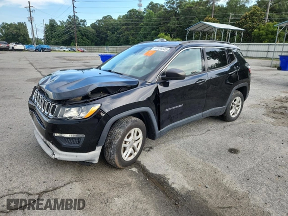 2019 Jeep Compass Sport z VIN 3C4NJCAB8KT615860, wystawiony jako Copart lot #60784545 z przebiegiem 109 592 mil mil oraz Szkoda całkowita • Salvage title. Historia ofert i sprzedaży dostępna na DreamBid. Obrazek 1.