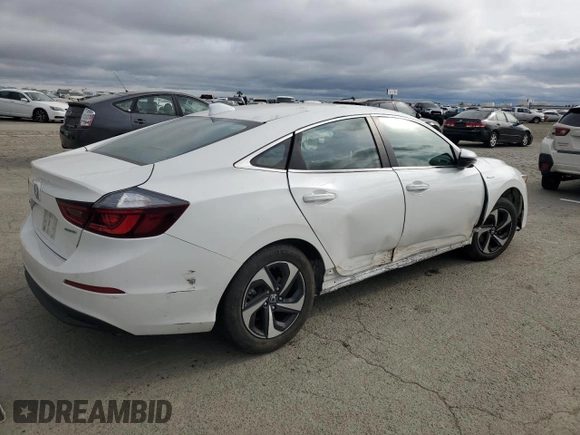 2021 Honda Insight EX with VIN 19XZE4F50ME002816, listed as a Copart auction lot 52119635 with 26,955 mi miles and Salvage Title. Bid and sale history available at carsss.com. Image 3.