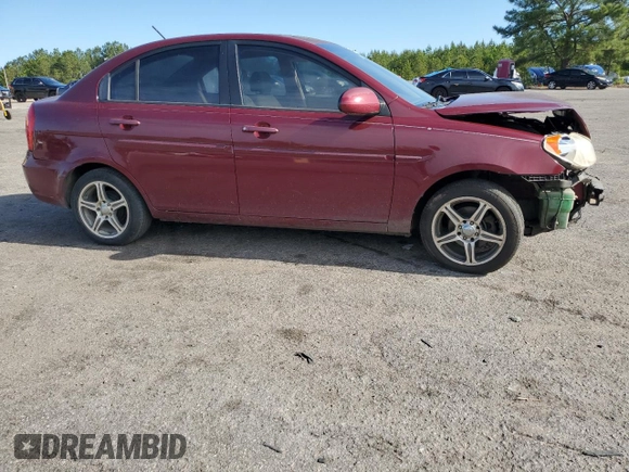 2009 Hyundai Accent Auto GLS with VIN KMHCN46C29U289987, listed as a Copart auction lot 55254085 with 164,363 mi miles and Salvage title. Bid and sale history available at DreamBid. Image 4.