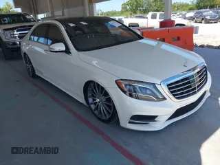2015 Mercedes-Benz S 550 with VIN WDDUG8CB6FA102310, listed as a IAAI auction lot 42157319 with 94,517 mi miles and . Bid and sale history available at carsss.com. Image 1.