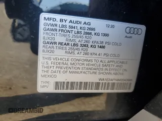 2021 Audi Q5 Premium Plus with VIN WA1E2AFY4M2043666, listed as a Copart auction lot 62084685 with 49,000 mi miles and Salvage title. Bid and sale history available at DreamBid. Image 13.