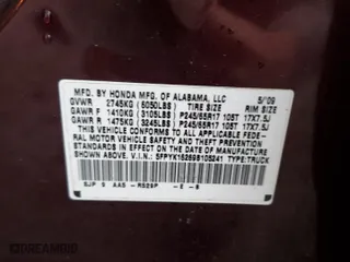 2009 Honda Ridgeline RT with VIN 5FPYK16269B105241, listed as a Copart auction lot 51236475 with 151,495 mi miles and Salvage Title. Bid and sale history available at carsss.com. Image 14.