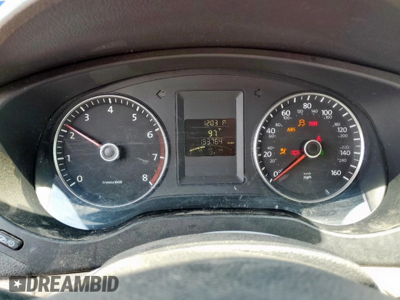 2012 Volkswagen Jetta SE with VIN 3VWDP7AJ8CM385318, listed as a Copart auction lot 56513355 with 193,764 mi miles and Salvage title. Bid and sale history available at DreamBid. Image 9.
