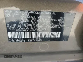 2012 Toyota RAV4 with VIN 2T3ZF4DV3CW120099, listed as a Copart auction lot 54747095 with 135,933 mi miles and Salvage Title. Bid and sale history available at carsss.com. Image 13.