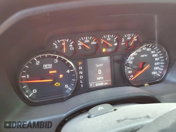 2019 Chevrolet Silverado 3500HD Work Truck with VIN 1GC4KVCY6KF132237, listed as a Copart auction lot 84699364 with 69,480 mi miles and Salvage Title. Bid and sale history available at carsss.com. Image 9.