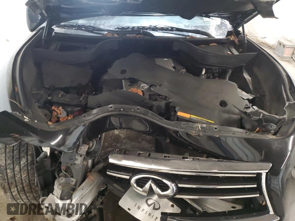 2014 Infiniti QX70 with VIN JN8CS1MW3EM413093, listed as a Copart auction lot 44106705 with 106,511 mi miles and Salvage title. Bid and sale history available at DreamBid. Image 12.
