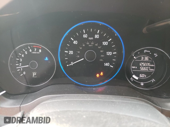 2017 Honda HR-V EX with VIN 3CZRU5H50HM709636, listed as a Copart auction lot 44903565 with 129,226 mi miles and Salvage Title. Bid and sale history available at DreamBid. Image 9.