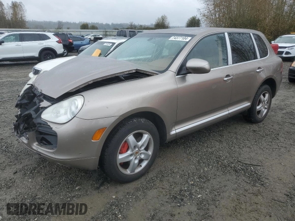 2005 Porsche Cayenne Turbo z VIN WP1AC29P75LA90100, wystawiony jako Copart lot #74377104 z przebiegiem 209 034 mil mil oraz Szkoda całkowita • Salvage title. Historia ofert i sprzedaży dostępna na DreamBid. Obrazek 1.