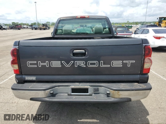 2005 Chevrolet Silverado 1500 Work Truck with VIN 1GCEC14XX5Z204219, listed as a Copart auction lot 60194575 with 198,381 mi miles and Salvage title. Bid and sale history available at DreamBid. Image 6.