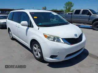 2011 Toyota Sienna LE AAS with VIN 5TDKK3DC1BS150109, listed as a IAAI auction lot 42067808 with 186,811 mi miles and . Bid and sale history available at DreamBid. Image 1.