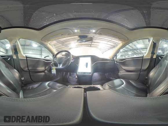 2014 Tesla Model S 60 with VIN 5YJSA1H15EFP51239, listed as a Copart auction lot 59214485 with 153,554 mi miles and Salvage title. Bid and sale history available at DreamBid. Image 14.