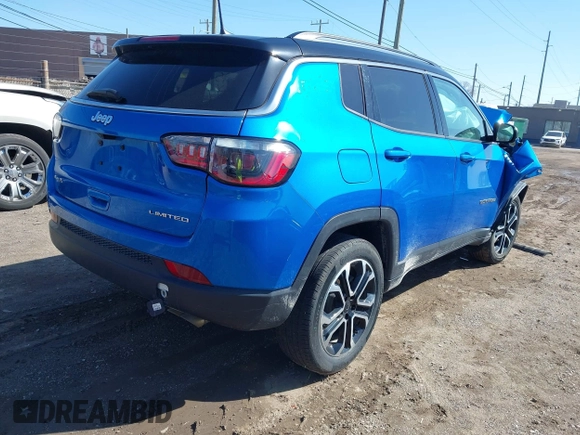 2022 Jeep Compass Limited with VIN 3C4NJDCB7NT185777, listed as a IAAI auction lot 41952891 with 28,820 mi miles and . Bid and sale history available at DreamBid. Image 4.