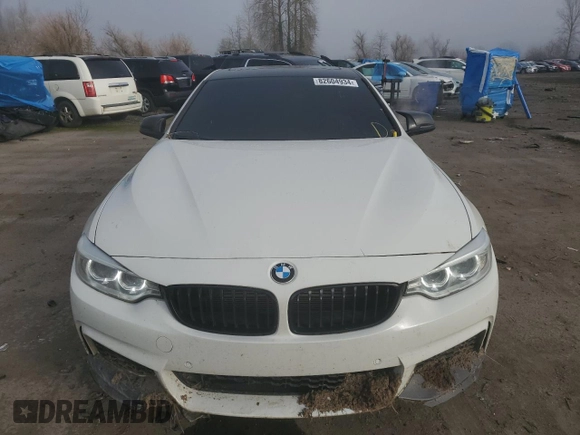 2015 BMW 4 Series 435i with VIN WBA3R1C58FK195761, listed as a Copart auction lot 82604934 with 109,642 mi miles and Salvage Title. Bid and sale history available at carsss.com. Image 5.