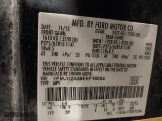 2014 Ford Expedition Limited with VIN 1FMJU2A58EEF18524, listed as a IAAI auction lot 41578085 with 146,161 mi miles. Bid and sale history available at carsss.com. Image 9.