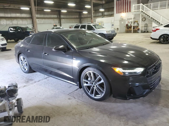2021 Audi A7 Premium Plus with VIN WAUU2AF21MN055508, listed as a Copart auction lot 56713805 with 60,480 mi miles and Salvage title. Bid and sale history available at DreamBid. Image 4.