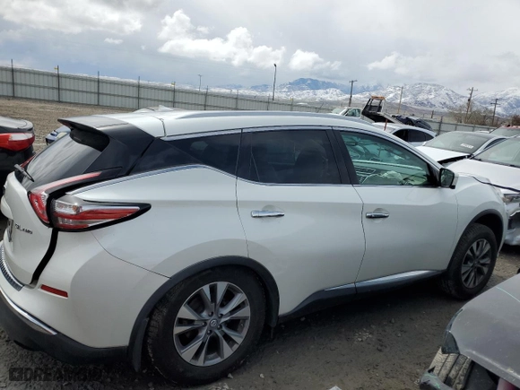 2015 Nissan Murano Platinum with VIN 5N1AZ2MH8FN239194, listed as a Copart auction lot 51532785 with 30,162 mi miles and Salvage Title. Bid and sale history available at carsss.com. Image 3.