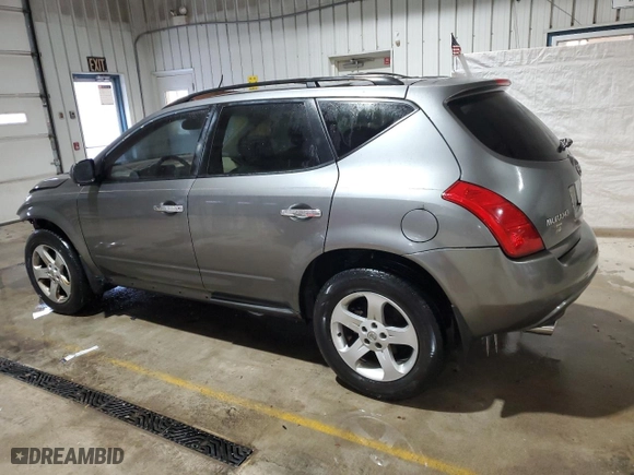 2005 Nissan Murano SL with VIN JN8AZ08W25W443553, listed as a Copart auction lot 87277484 with 197,668 mi miles and Salvage Title. Bid and sale history available at carsss.com. Image 2.