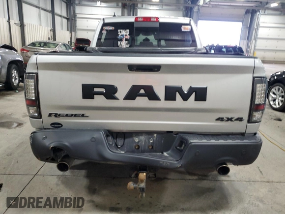 2017 Ram 1500 Rebel with VIN 1C6RR7YT4HS522710, listed as a Copart auction lot 51519335 with 208,742 mi miles and Salvage title. Bid and sale history available at DreamBid. Image 6.