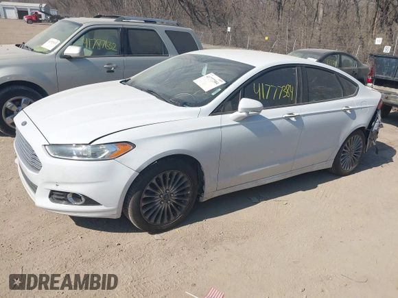 2015 Ford Fusion Titanium with VIN 3FA6P0K90FR282320, listed as a IAAI auction lot 41777384 with 154,204 mi miles. Bid and sale history available at carsss.com. Image 2.