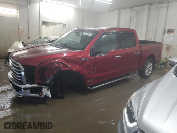 2015 Ford F-150 XLT with VIN 1FTEW1EP7FFC49319, listed as a Copart auction lot 56142895 with 125,052 mi miles and Salvage title. Bid and sale history available at DreamBid. Image 1.