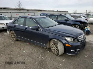 2013 Mercedes-Benz C 300 Sport with VIN WDDGF8AB4DR265099, listed as a Copart auction lot 45121485 with 121,111 mi miles and Salvage Title. Bid and sale history available at DreamBid. Image 4.