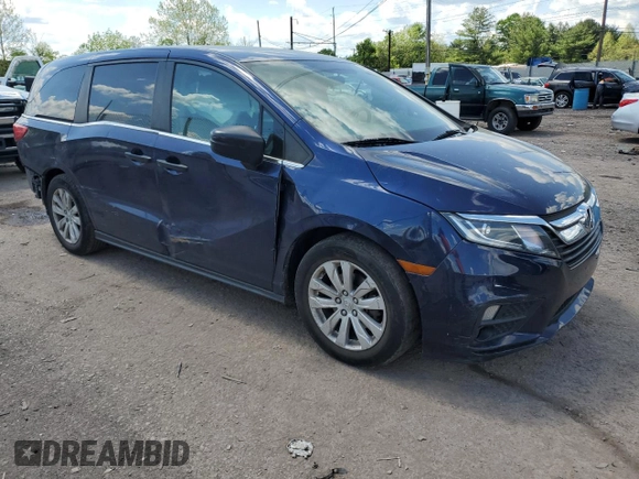 2019 Honda Odyssey LX with VIN 5FNRL6H28KB027071, listed as a Copart auction lot 54882995 with 87,988 mi miles and Salvage Title. Bid and sale history available at DreamBid. Image 4.