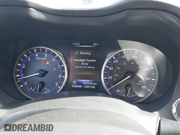 2014 Infiniti Q50 Sport with VIN JN1BV7AR8EM705762, listed as a IAAI auction lot 41685236 with 102,056 mi miles and . Bid and sale history available at DreamBid. Image 7.