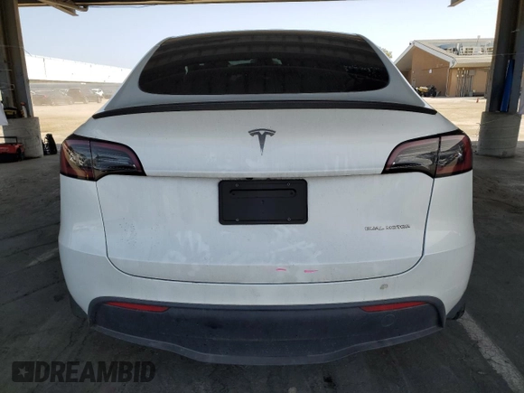 2023 Tesla Model Y Long Range with VIN 7SAYGDEE8PF620703, listed as a Copart auction lot 54655105 with 29,538 mi miles and Salvage Title. Bid and sale history available at DreamBid. Image 6.