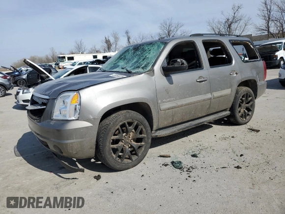 2007 GMC Yukon SLT with VIN 1GKFK13027J130960, listed as a Copart auction lot 49958035 with 0 mi miles and Salvage Title. Bid and sale history available at carsss.com. Image 1.
