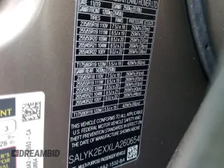 2020 Land Rover Range Rover Velar R-Dynamic S with VIN SALYK2EXXLA260654, listed as a Copart auction lot 47293565 with 27,040 mi miles and Salvage Title. Bid and sale history available at DreamBid. Image 14.