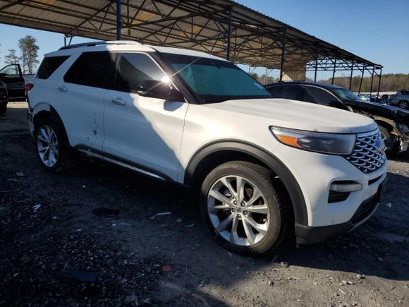 2023 Ford Explorer Platinum with VIN 1FM5K8HC5PGA49513, listed as a Copart auction lot 43654785 with 34,928 mi miles and Salvage title. Bid and sale history available at DreamBid. Image 4.