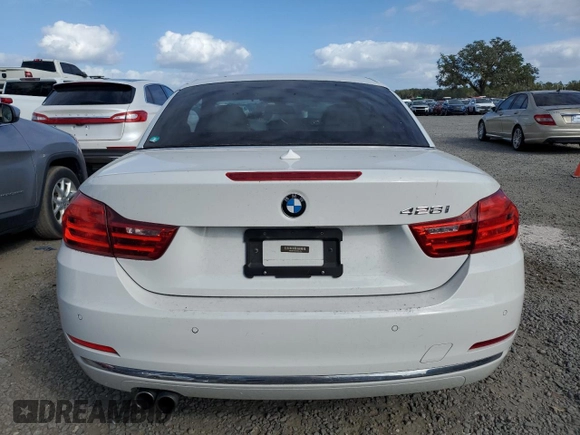 2016 BMW 4 Series 428i with VIN WBA3V7C54G5A27939, listed as a Copart auction lot 80689834 with 66,698 mi miles and Salvage title. Bid and sale history available at DreamBid. Image 6.