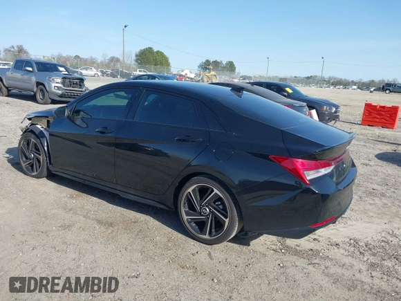 2023 Hyundai Elantra N Line z VIN KMHLR4AF9PU609633, wystawiony jako IAAI lot #41758887 z przebiegiem 24 000 mil mil oraz . Historia ofert i sprzedaży dostępna na DreamBid. Obrazek 3.
