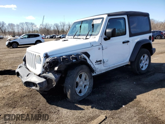 2021 Jeep Wrangler Sport S with VIN 1C4GJXANXMW751236, listed as a Copart auction lot 50683115 with 56,325 mi miles and Salvage Title. Bid and sale history available at DreamBid. Image 1.