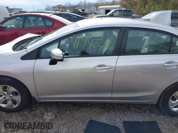 2014 Honda Civic Sedan LX with VIN 19XFB2F59EE010303, listed as a IAAI auction lot 41942211 with 118,530 mi miles. Bid and sale history available at carsss.com. Image 14.