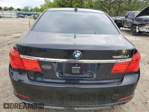 2011 BMW 7 Series 740Li with VIN WBAKB4C52BC392866, listed as a Copart auction lot 52851845 with 60,978 mi miles and Clean title. Bid and sale history available at DreamBid. Image 6.
