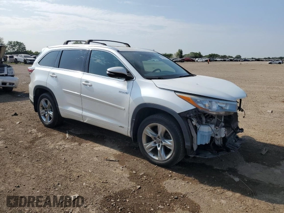 2016 Toyota Highlander Limited with VIN 5TDDCRFH1GS015446, listed as a Copart auction lot 60325195 with 273,836 mi miles and Salvage title. Bid and sale history available at DreamBid. Image 4.