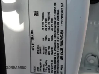 2025 Tesla Model 3 Long Range z VIN 5YJ3E1EB1SF962360, wystawiony jako Copart lot #54586115 z przebiegiem 391 mil mil oraz Szkoda całkowita • Salvage title. Historia ofert i sprzedaży dostępna na DreamBid. Obrazek 12.