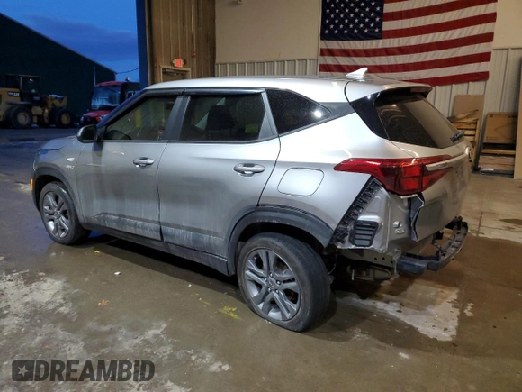 2021 Kia Seltos LX with VIN KNDEPCAA9M7153631, listed as a Copart auction lot 46124535 with 75,839 mi miles and Salvage Title. Bid and sale history available at carsss.com. Image 2.