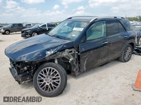 2022 Mercedes-Benz GLE 350 with VIN 4JGFB4JE9NA653509, listed as a Copart auction lot 57334425 with 36,112 mi miles and Salvage title. Bid and sale history available at DreamBid. Image 1.