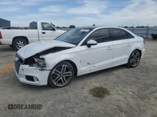 2018 Audi A3 Sedan Premium with VIN WAUAUGFF2J1042143, listed as a Copart auction lot 52956345 with 44,663 mi miles and Salvage Title. Bid and sale history available at carsss.com. Image 1.