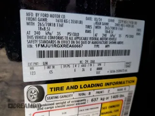 2024 Ford Expedition Timberline с VIN 1FMJU1RGXREA60667, выставлен на аукционе Copart как лот 89110905 с пробегом 4 895 миль миль и Списание • Salvage title. История ставок и продаж доступна на DreamBid. Изображение 13.