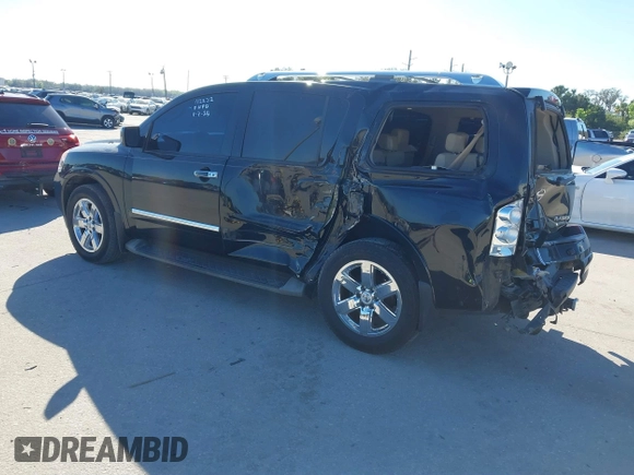 2011 Nissan Armada SV with VIN 5N1BA0ND7BN606270, listed as a IAAI auction lot 41599862 with 110,399 mi miles and . Bid and sale history available at DreamBid. Image 3.