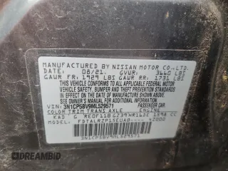 2021 Nissan Kicks S с VIN 3N1CP5BV9ML529571, выставлен на аукционе Copart как лот 44409105 с пробегом 75 657 миль миль и Списание • Salvage title. История ставок и продаж доступна на DreamBid. Изображение 13.