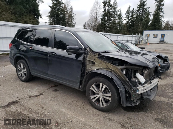 2017 Honda Pilot EX-L with VIN 5FNYF6H56HB086982, listed as a Copart auction lot 45590945 with 141,112 mi miles and Salvage Title. Bid and sale history available at DreamBid. Image 4.