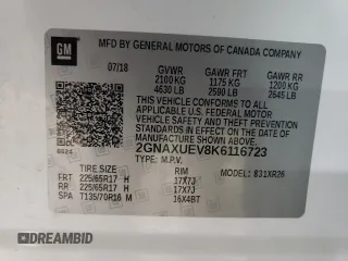 2019 Chevrolet Equinox LT with VIN 2GNAXUEV8K6116723, listed as a Copart auction lot 51448395 with 98,788 mi miles and Salvage Title. Bid and sale history available at carsss.com. Image 13.